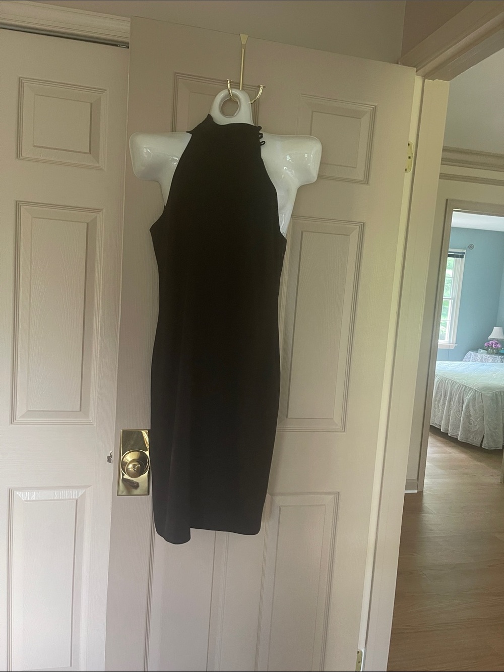 Lauren Ralph Lauren Black High-Neck Mini Dress